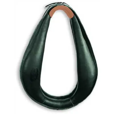 Deluxe Pleasure Driving Harness Collar & Hames for Mini & Pony (Single, Mini, No Check, Square, Black SS - Buggy, Curved for Straight Shafts)